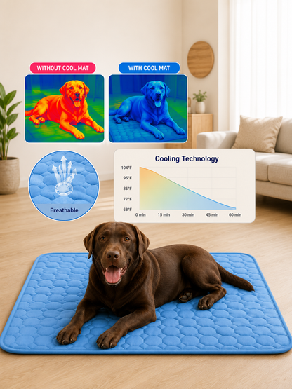 CoolMat 2.0 - Pet Ice Silk Cold Nest Pad for Cooling in Summer