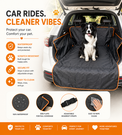 SUV Cargo Liner for Dogs, Waterproof Pet Cargo Cover Dog Seat