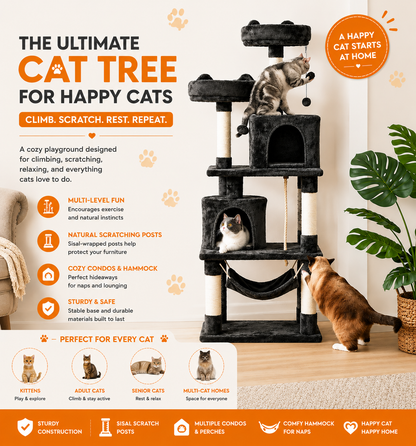 Tall Multi Level Cat Tree