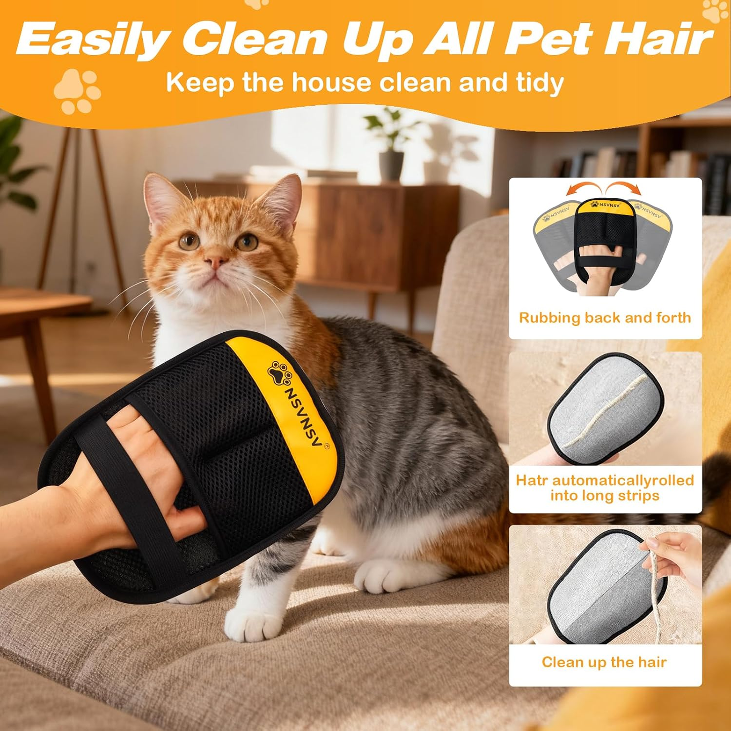 Wagline Hair Removal Glove for Cats Dogs